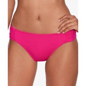 Ralph Lauren Bikini Bottom Shirred Side Tab Hipster Swimwear Passionfruit 14